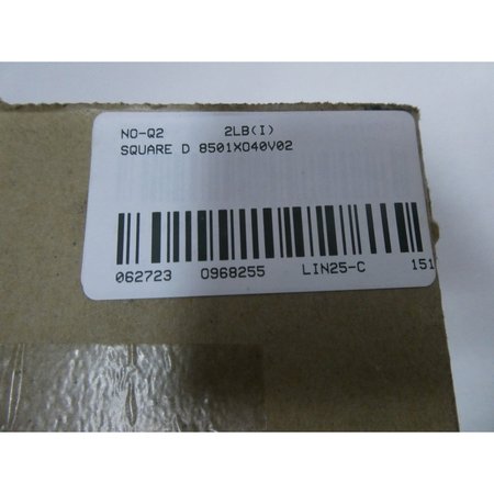 Square D 120V-AC CONTROL RELAY 8501XO40V02